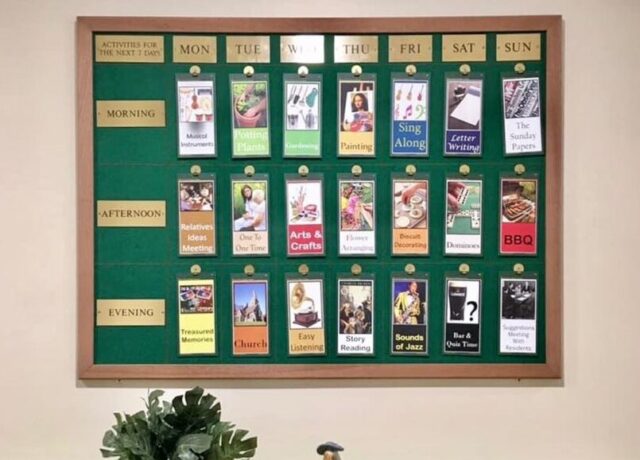 An activities calendar